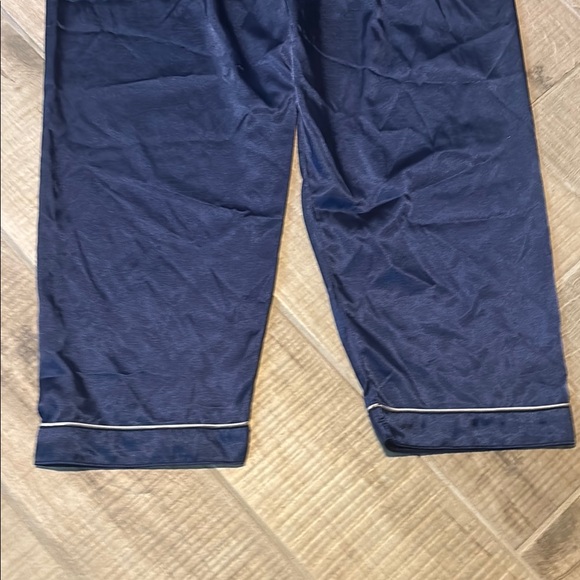 Navy Blue Satin Pajama Set - Picture 4 of 5